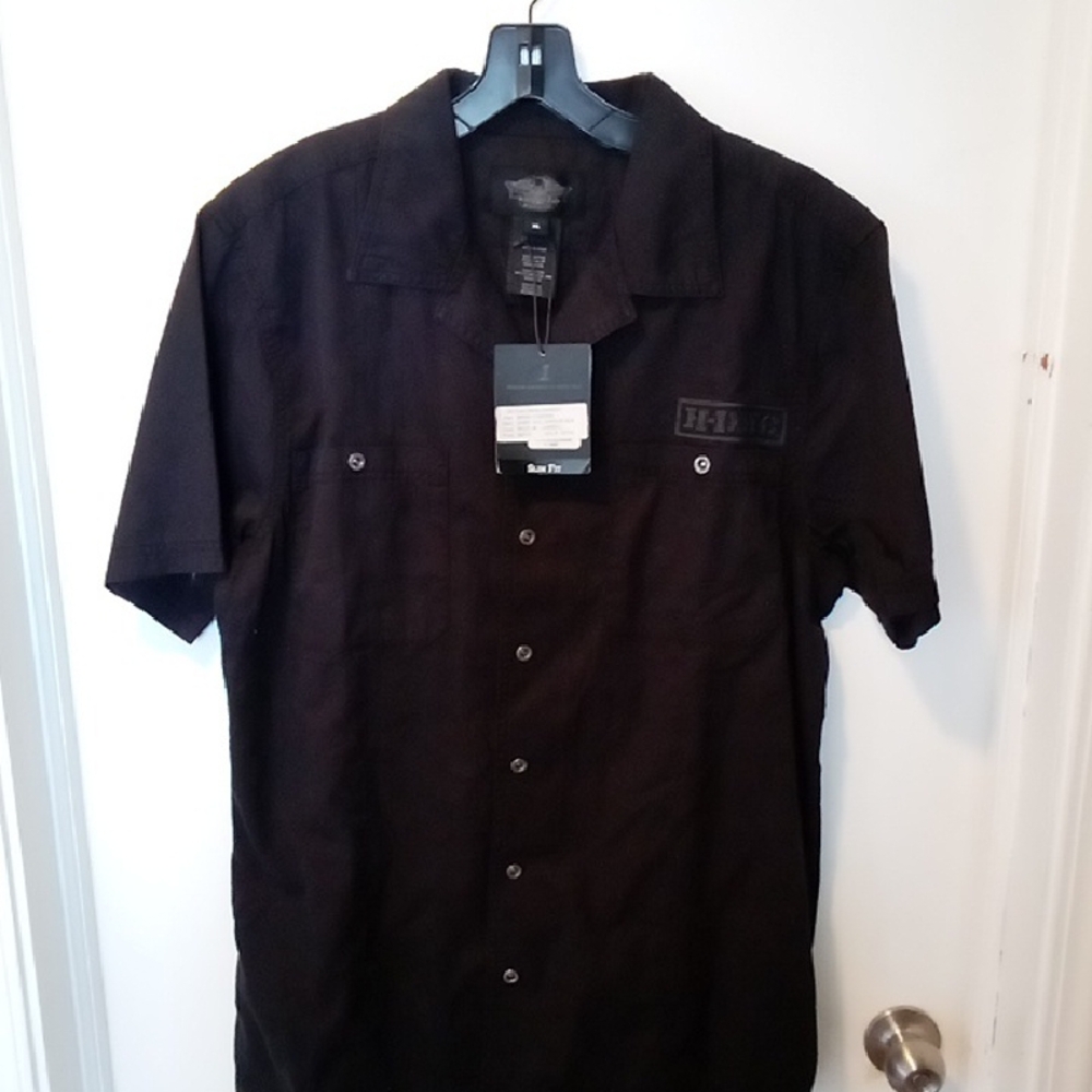 Harley-Davidson Men's Dark Gray Shirt Jacket xl Slim fit